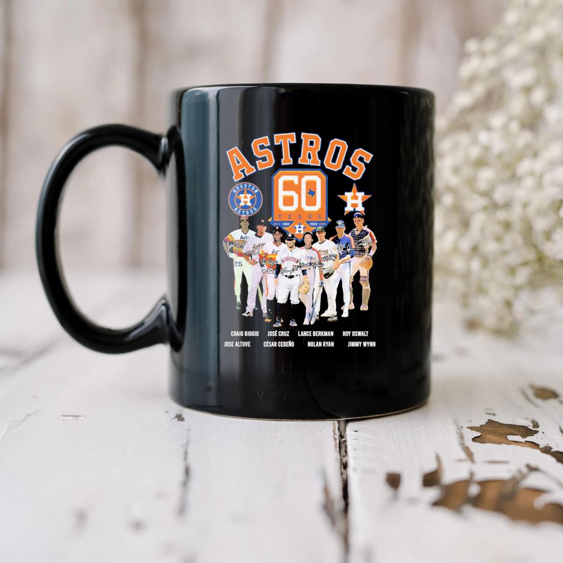 Houston Astros team 60 years 1962-2022 signatures shirt, hoodie