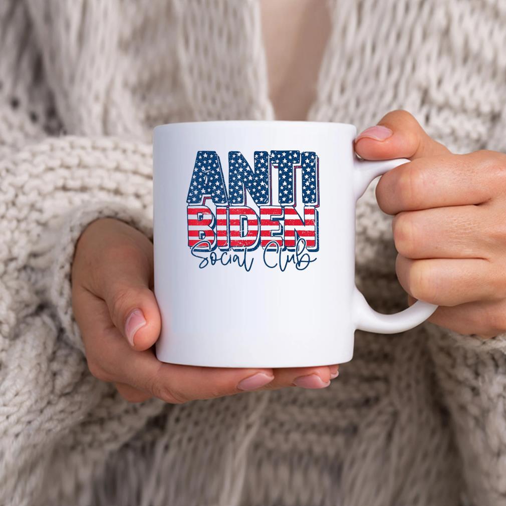 Us Flag Anti Biden Social Club Mug