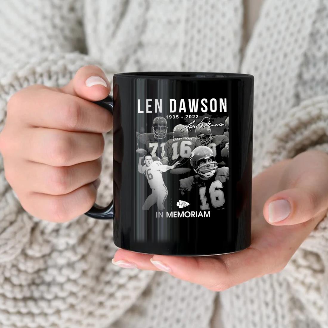 Len Dawson 1935-2022 In Memoriam Kansas City Chiefs Signature Mug