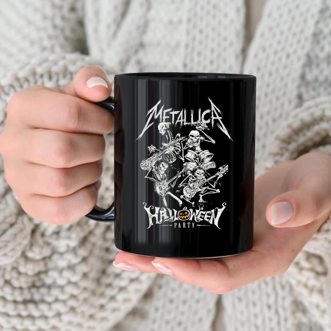 Skeleton Metallica Halloween Party Mug