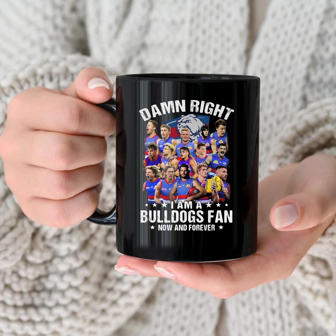 Damn Right I Am A Western Bulldogs Fan Now And Forever Mug