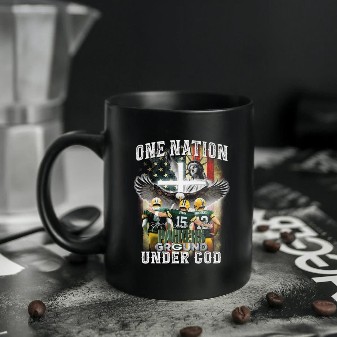 Funny Green Bay Packers One Nation Under God American Flag 2022