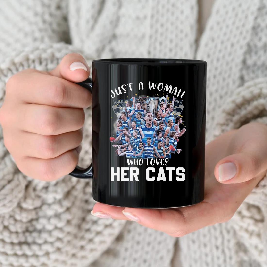 Just A Woman Who Loves Her Geelong Cats Mug