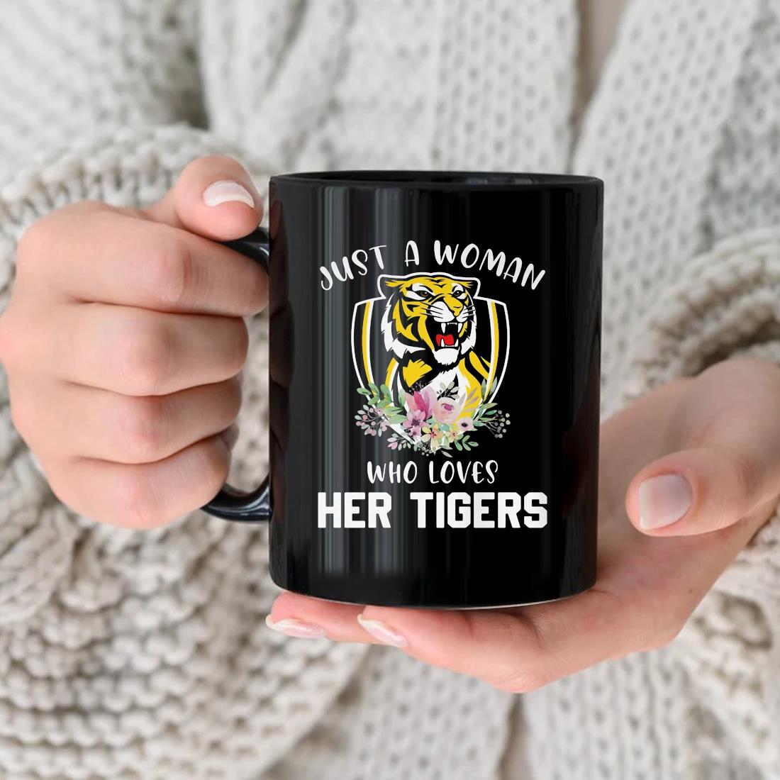 Just A Woman Who Loves Her Richmond Tigers Flower Mug
