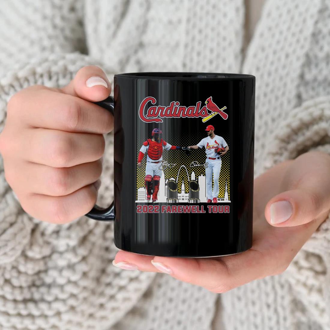Molina And Wainwright St Louis Cardinals 2022 Farewell Tour Champions Signatures Mug