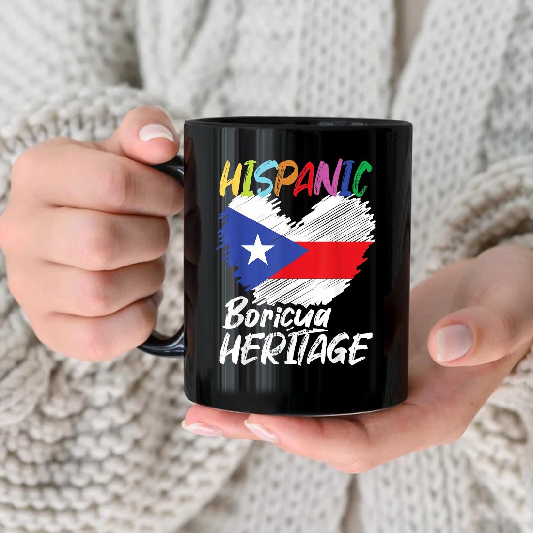 National Hispanic Heritage Month Puerto Rico Flag Bor Mug