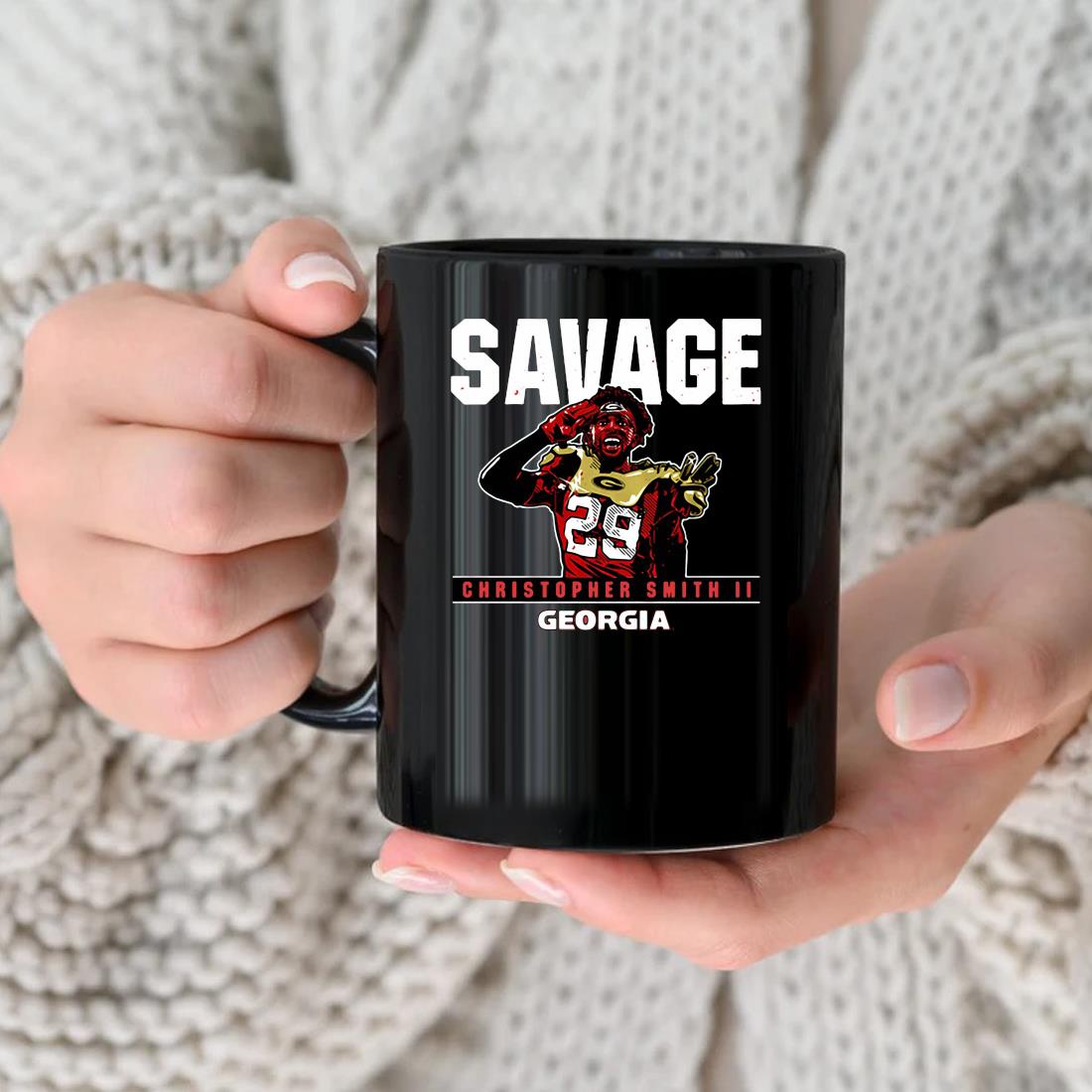 Savage Christopher Smith Georgia Bulldogs Mug