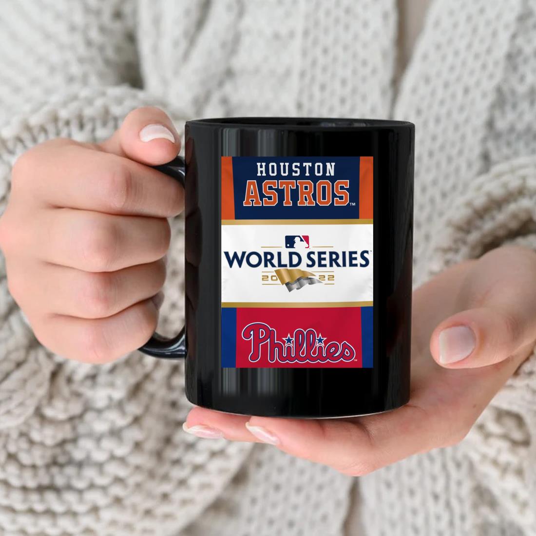 Houston Astros Vs. Philadelphia Phillies Wincraft 2022 World Series Matchup Black Mug