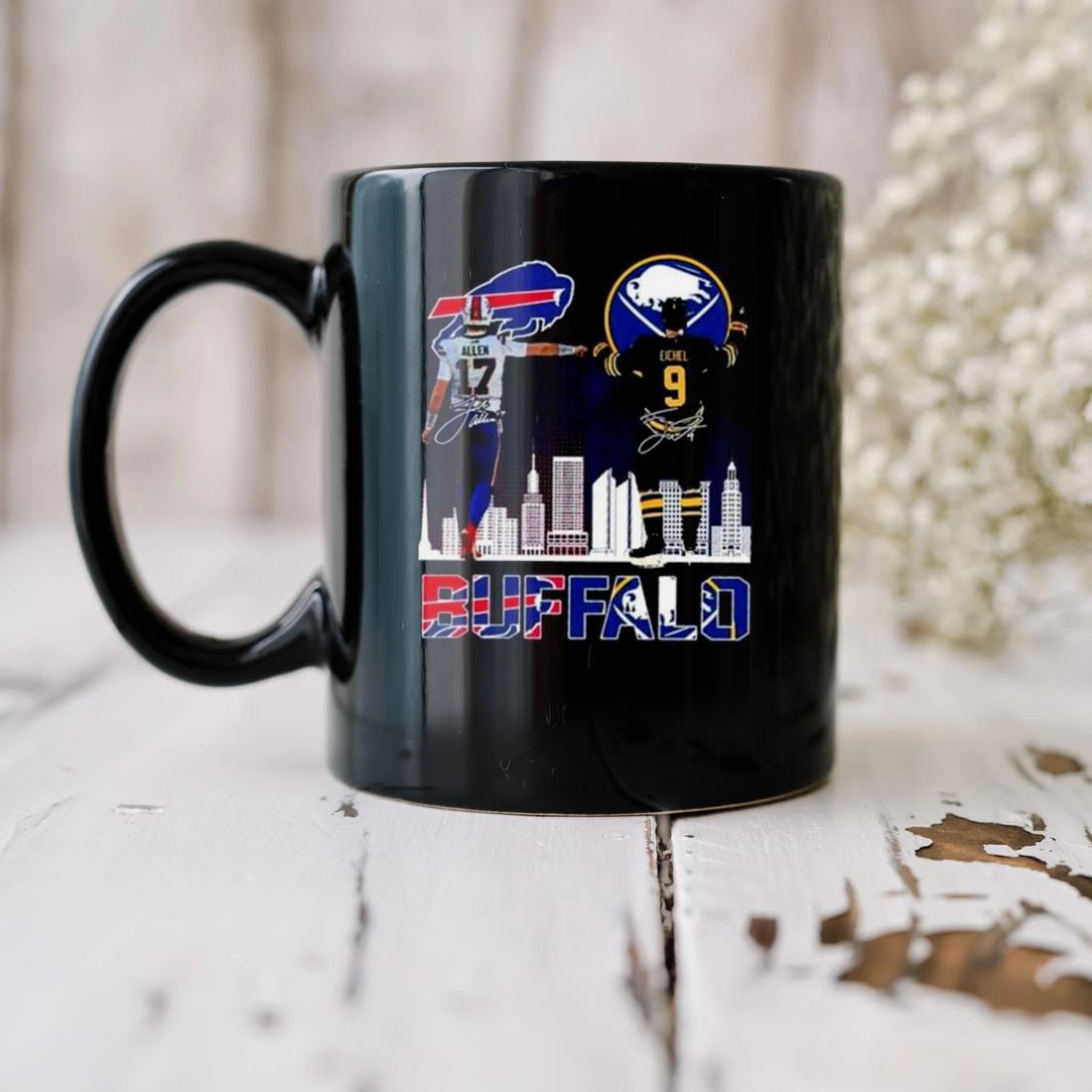 Josh Allen Buffalo Bills And Jack Eichel Buffalo Sabres Signatures Mug,  hoodie, sweater, long sleeve and tank top