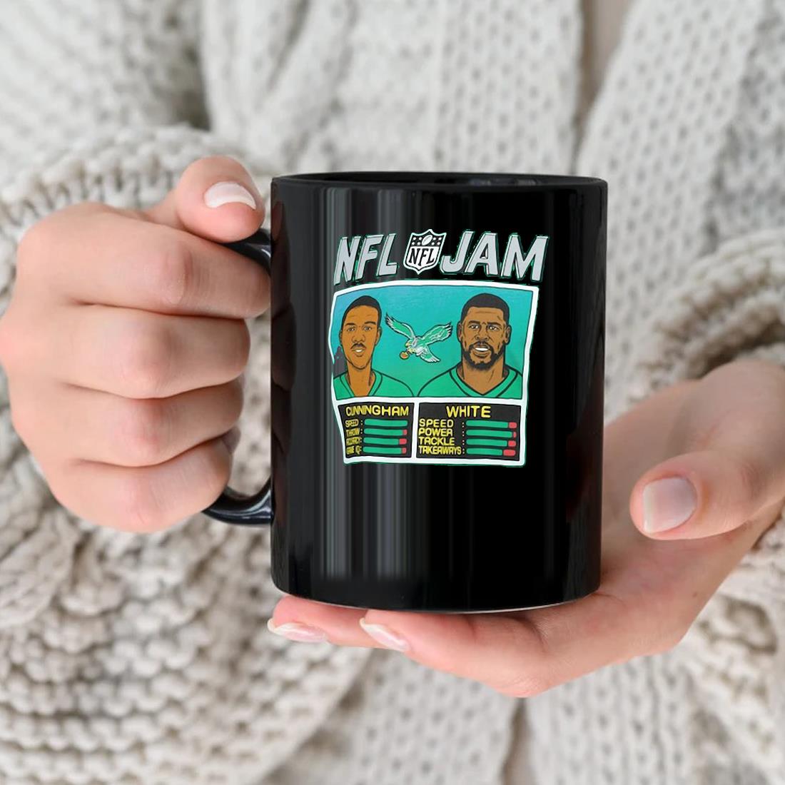 Randall Cunningham ' Reggie White Philadelphia Eagles Homage Nfl Retired Jam  Tri-blend Mug, hoodie, sweater, long sleeve and tank top