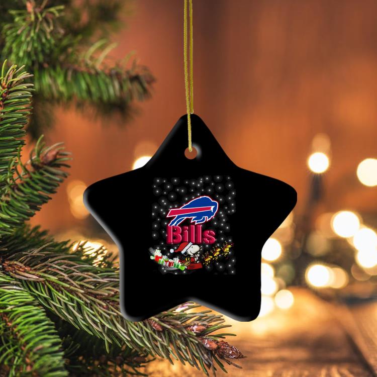 Buffalo Bills Snoopy Christmas Circle Ornament