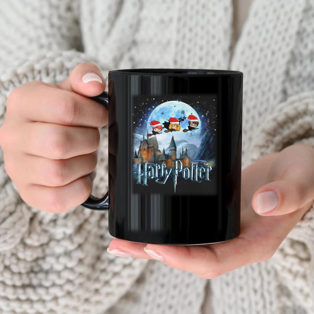 Harry Potter And Friends Hat Santa Merry Christmas Hogwarts Mug