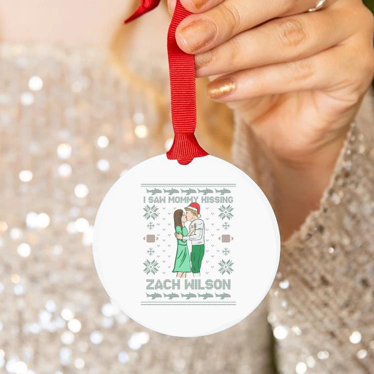 I Saw Mommy Hissing Zach Wilson Ugly Christmas Ornament,Sweater, Hoodie,  And Long Sleeved, Ladies, Tank Top