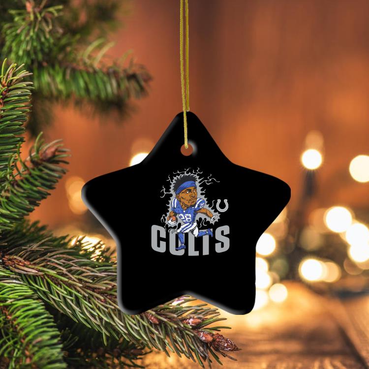 Indianapolis Colts Jonathan Taylor Football Ornament Christmas