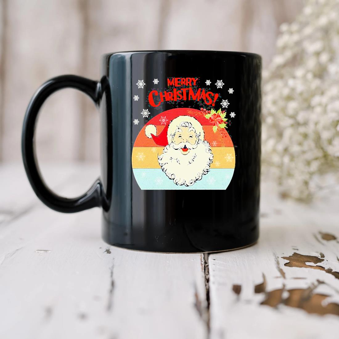 Merry Christmas Vintage Santa Claus Mug biu