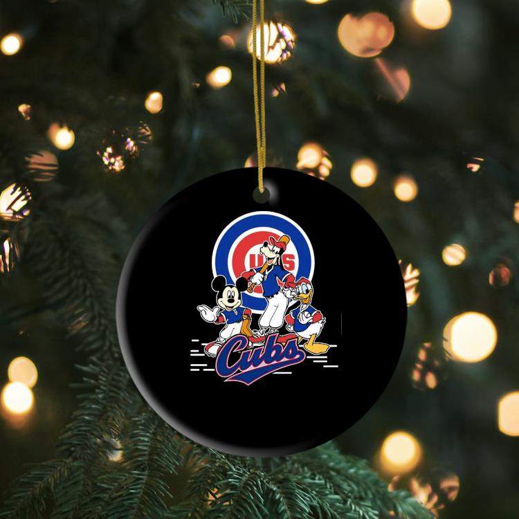 Chicago Cubs Christmas Tree Shirt, MLB Merry And Bright Christmas