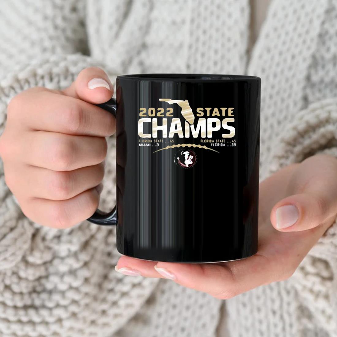 Ncaa 2022 Florida State Seminoles State Champions Football Score Mug