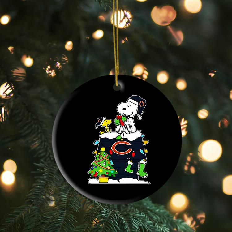 Chicago Bears Football Nfl Snoopy Dog Unique Christmas Ornament