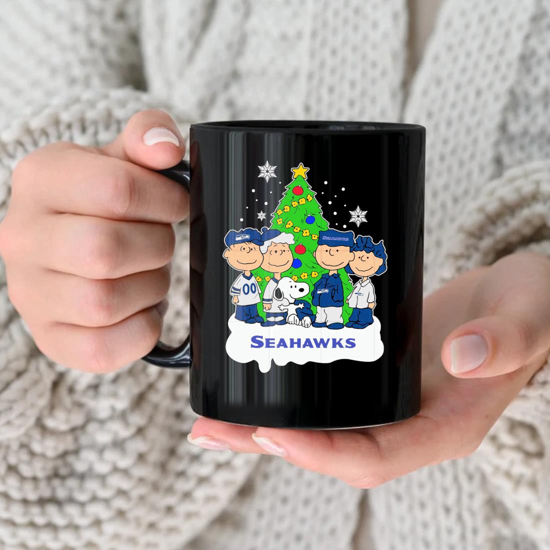 Snoopy The Peanuts Seattle Seahawks Christmas Sweater