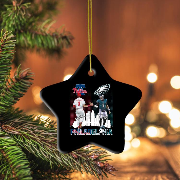 Philadelphia Sports Philadelphia Phillies And Philadelphia Eagles  Signatures Ornament, hoodie, sweater, long sleeve and tank top