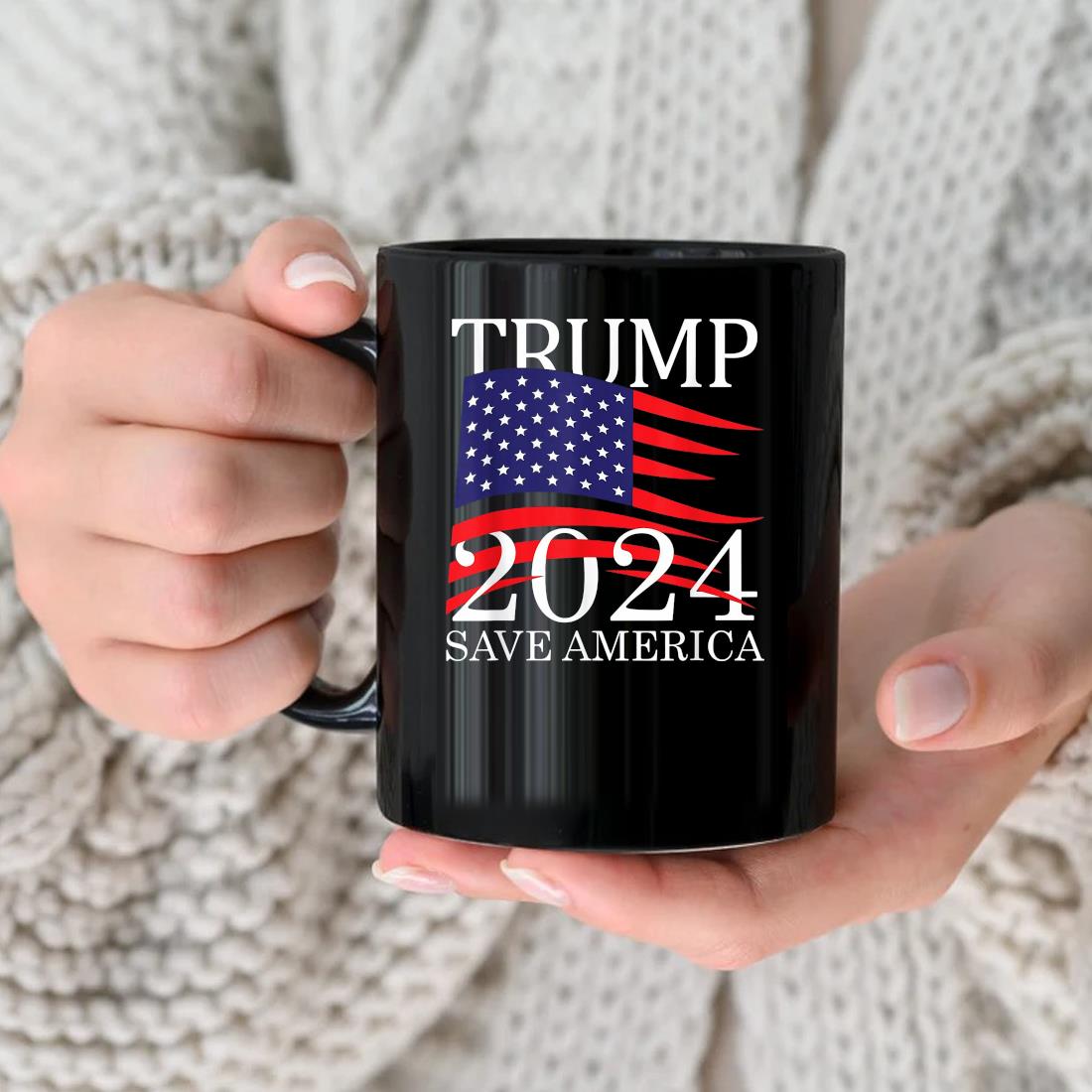 Save America American Flag President Donald Trump 2024 Mug
