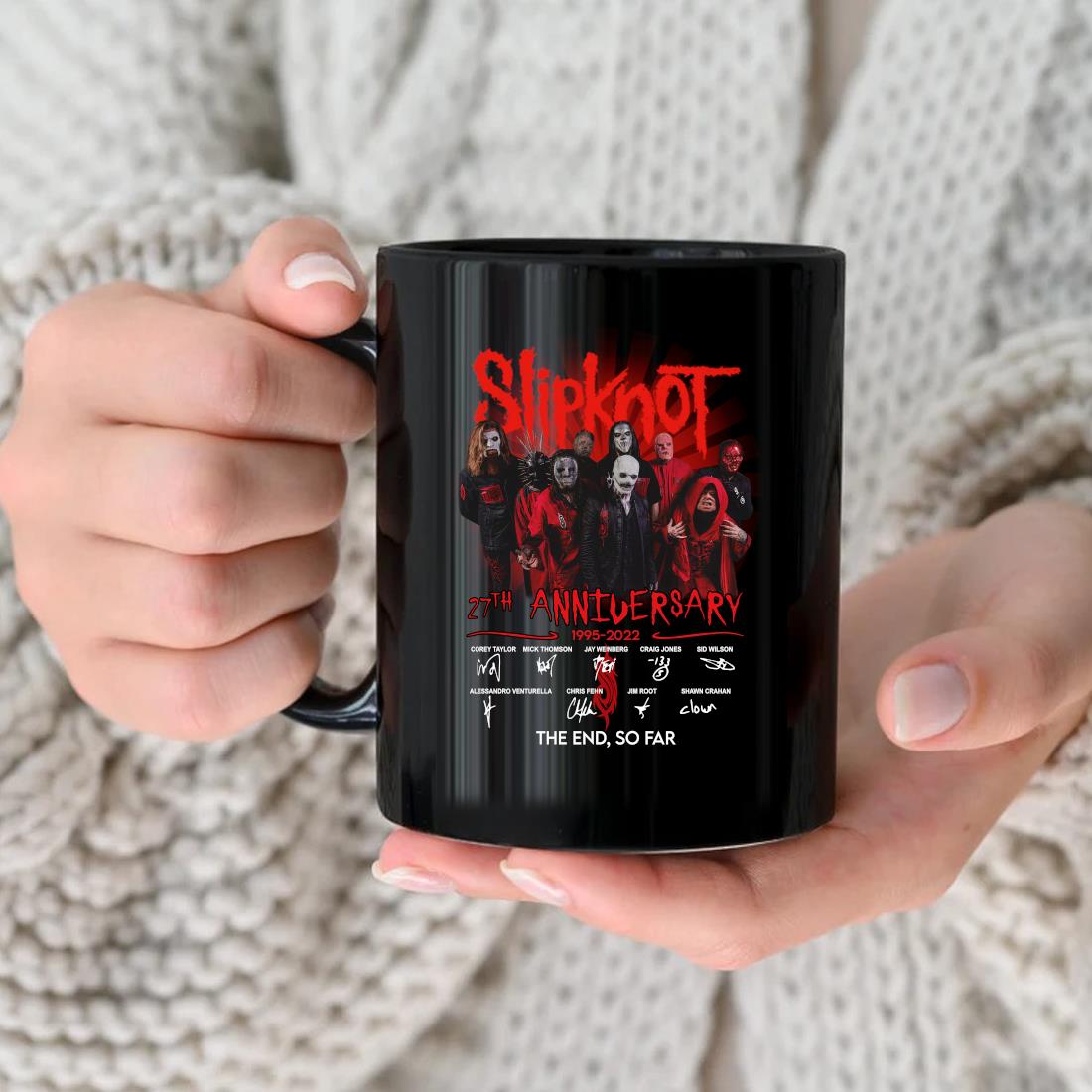 Slipknot 27th Anniversary 1995-2022 The End So Far Signatures Mug