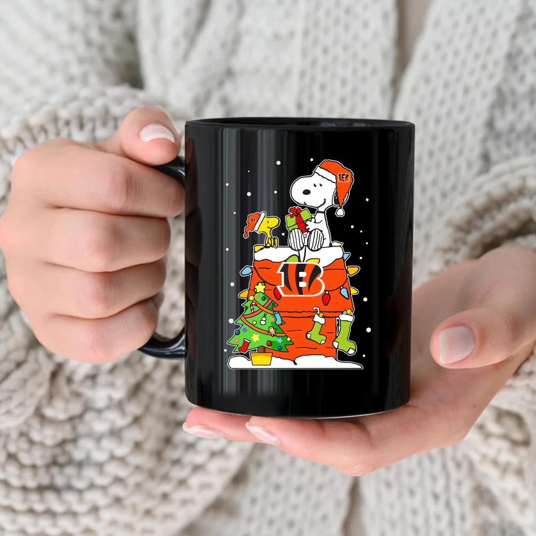 Snoopy And Woodstock Cincinnati Bengals Merry Christmas Mug, hoodie,  sweater, long sleeve and tank top