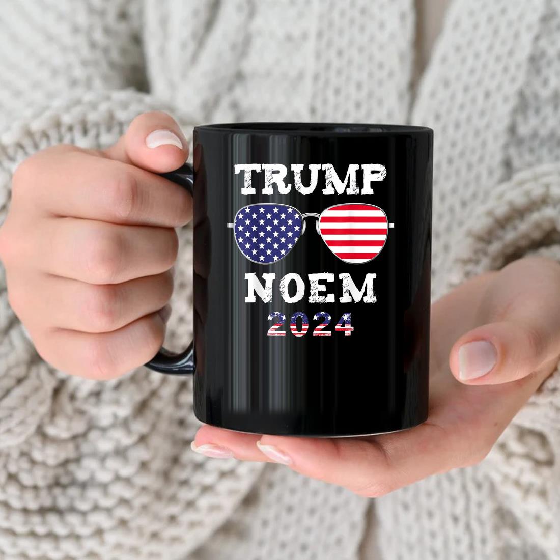 Trump Noem 2024 President Election Republican Ticket Us Flag Mug