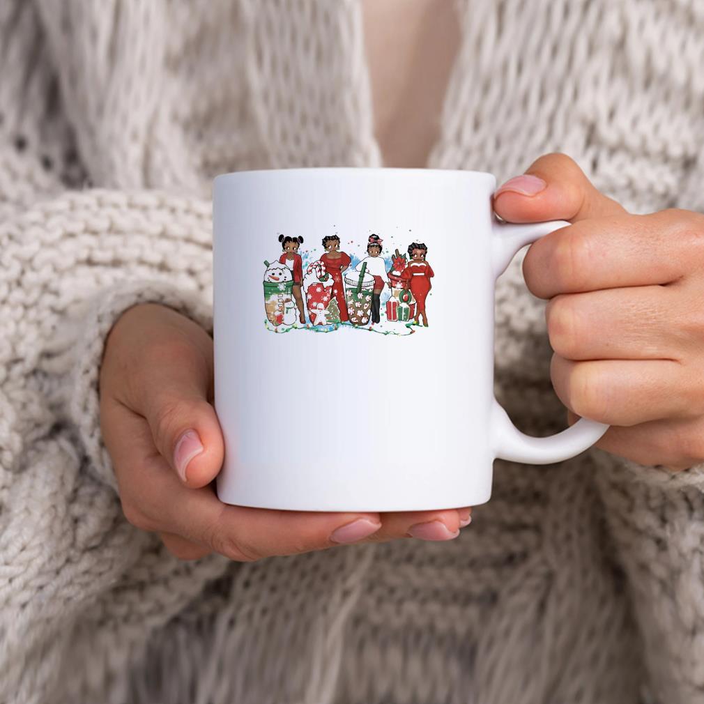 Black Betty Boop Merry Christmas Coffee Mug