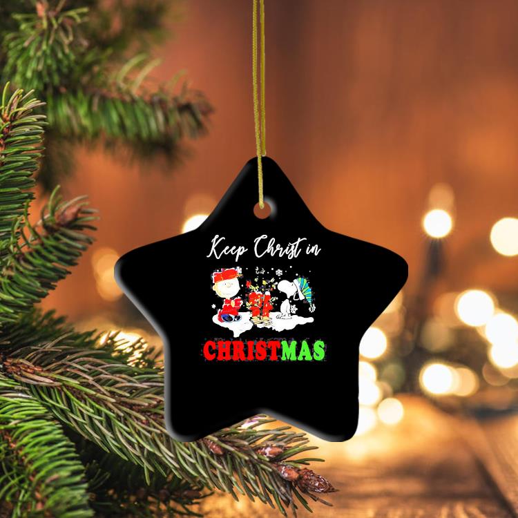 Charlie Brown Snoopy Keep Christ In Christmas Ornament