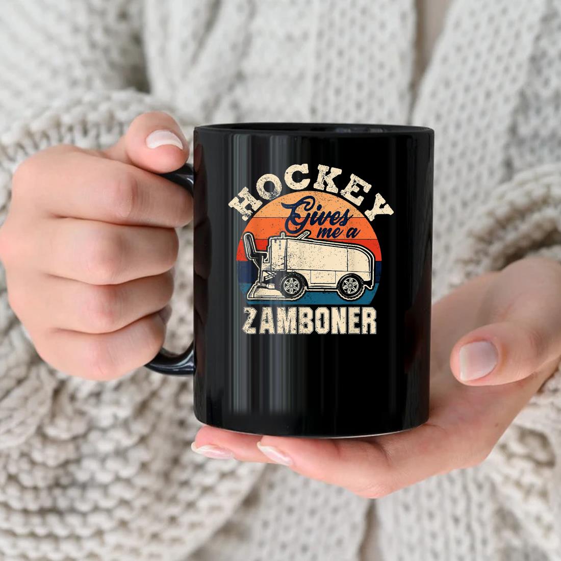Hockey Gives Me A Zamboner Vintage Mug