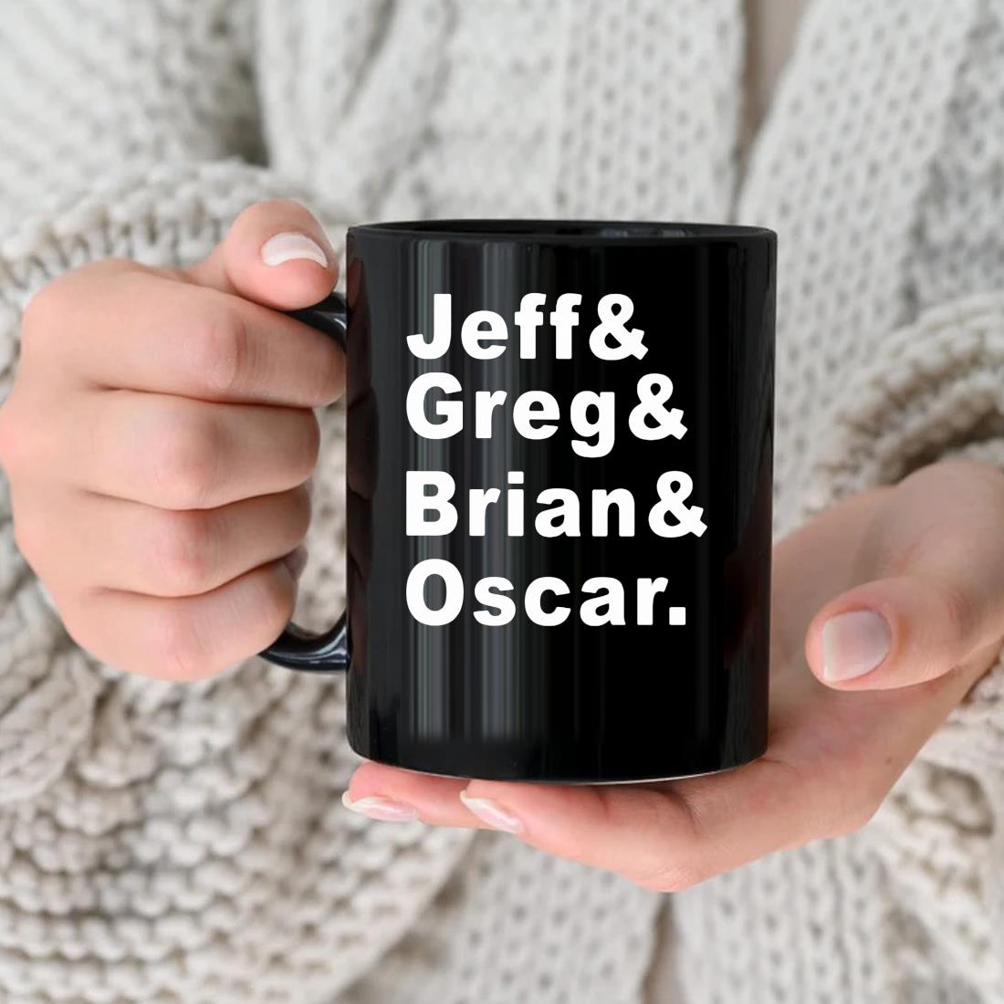 Jeff Greg Brian Oscar Mug