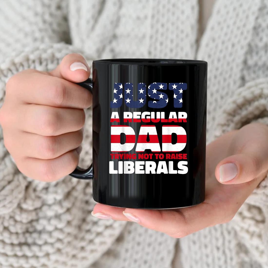 Just A Regular Dad Trying Not To Raise Liberals Trump Anti Biden Mug
