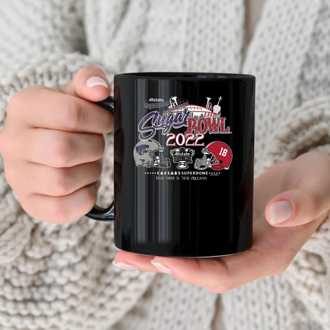 K-state Wildcats Vs Alabama Crimson Tide Sugar Bowl 2022 Allstate Mug