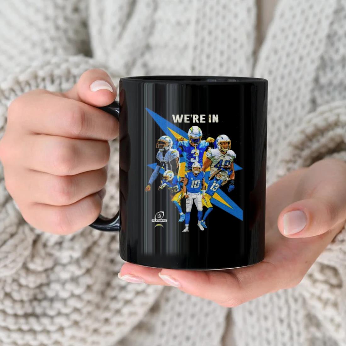 Los Angeles Chargers We're In 2022 Nfl Playoffs Mug