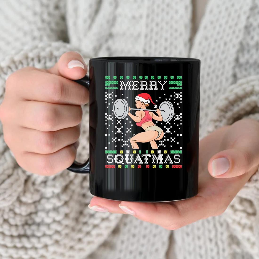 Merry Liftmas Gym Miss Santa Claus Squat Booty Body Building Ugly Christmas Mug