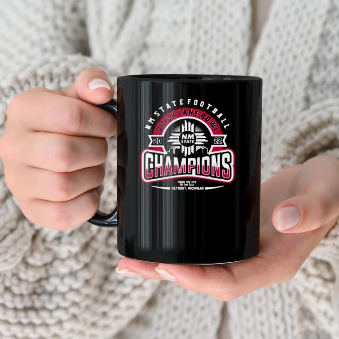Ncâ 2022 Quick Lane Bowl Champions New Mexico State Youth Mug
