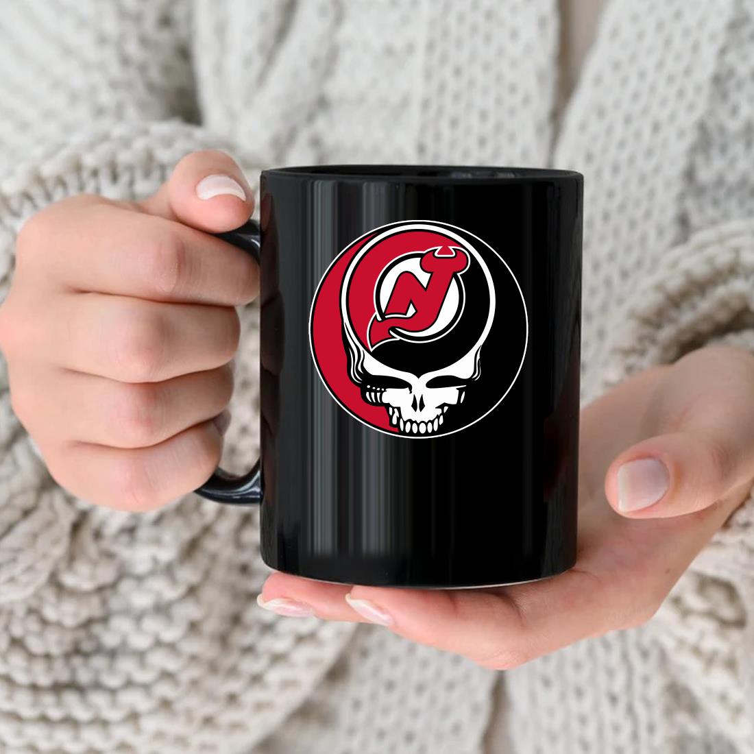 New Jersey Devils Grateful Dead Steal Your Face Hockey Nhl Mug