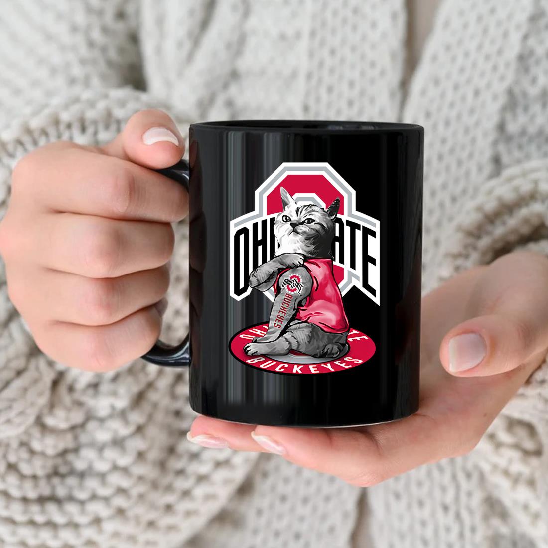 Official Cat Tattoo Ohio State Buckeyes Mug