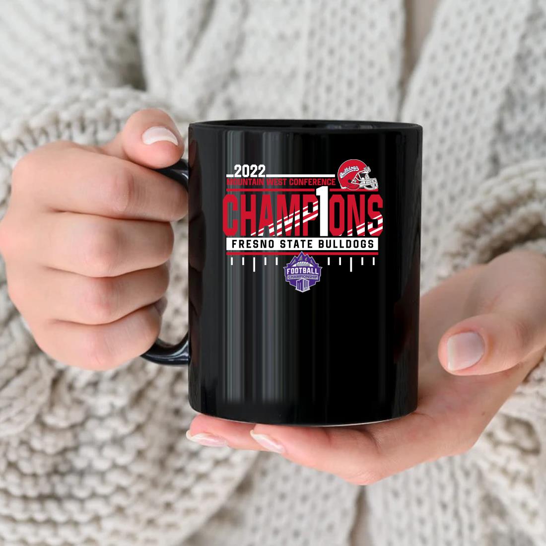 Official Fresno State Bulldogs 2022 Mountain West Football Conference Champions Mug