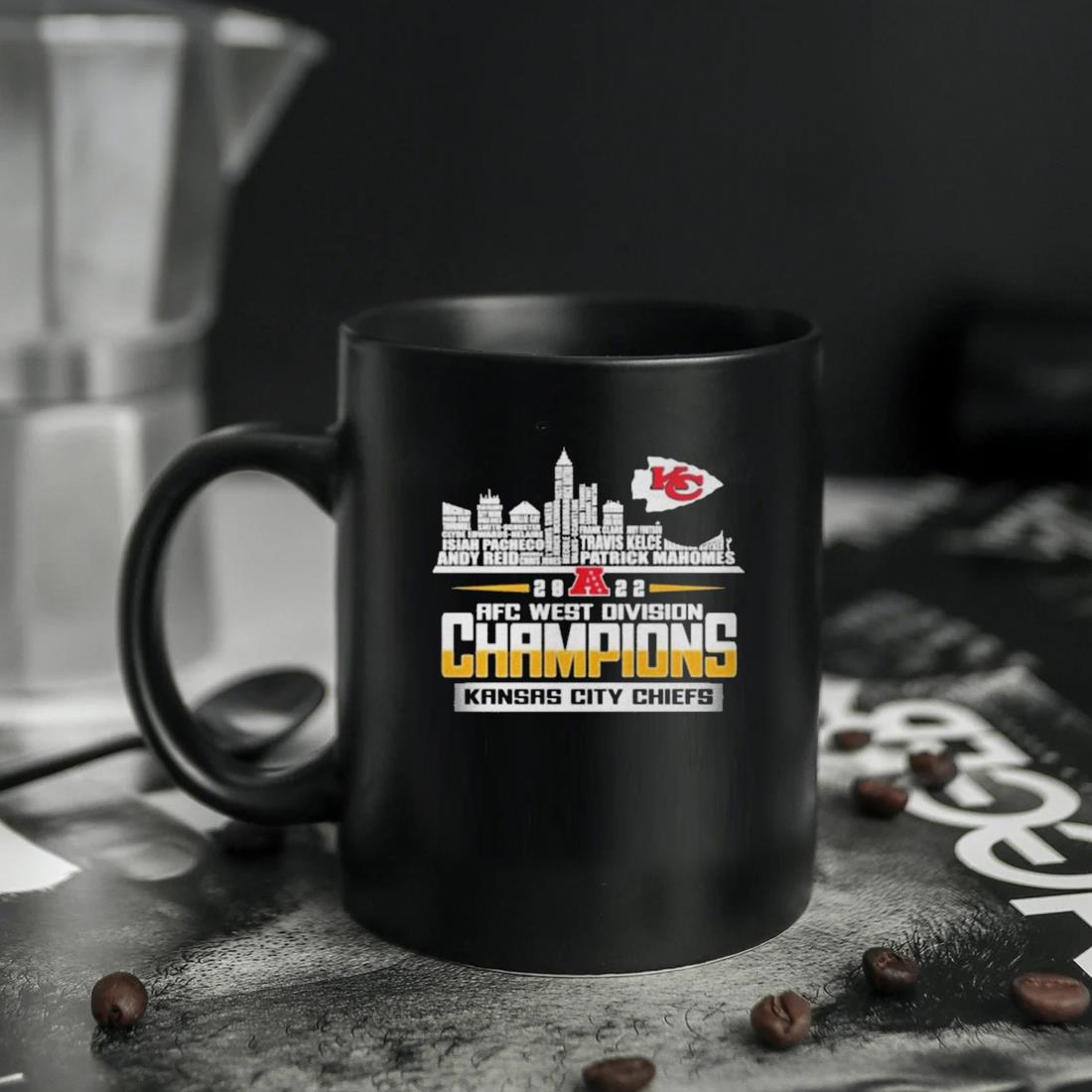 Official Kansas City Chiefs 2022 Afc West Division Champions Players Name  Skyline Mug, hoodie, sweater, long sleeve and tank top