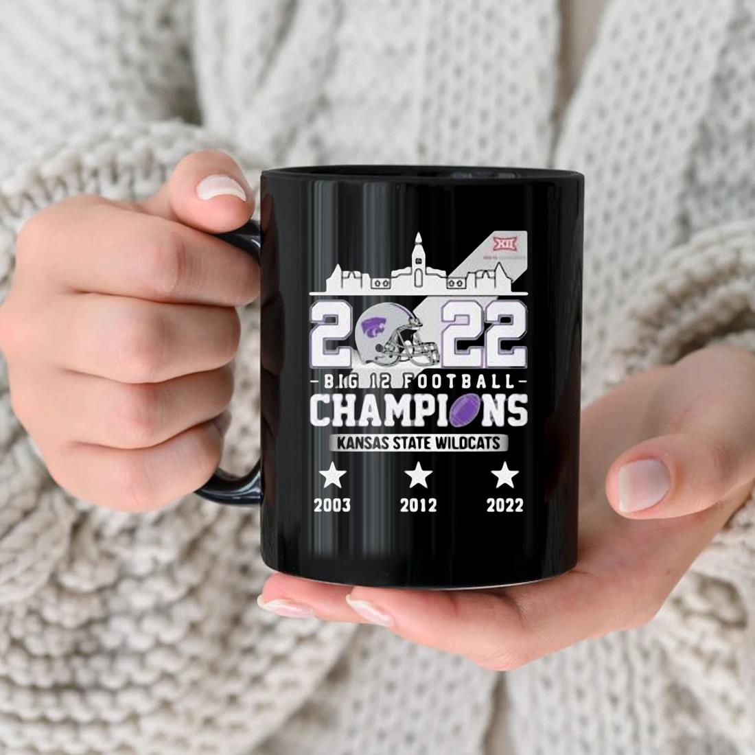 Official Kansas State Wildcats 2022 Big 12 Football Champions 2003-2022 Mug