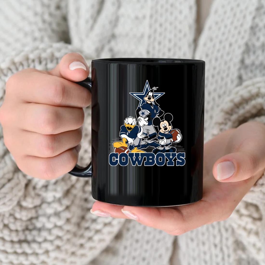 Official Mickey Mouse And Friends Dallas Cowboys American Football Nfl Christmas 2022 Mug
