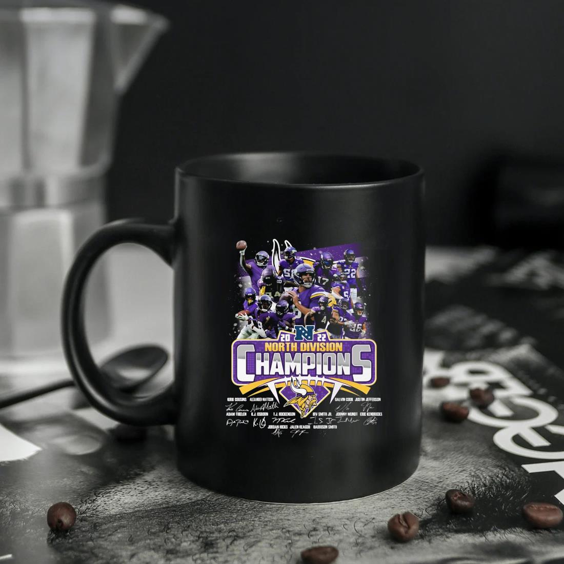 Official Minnesota Vikings 2022 North Division Champions signatures shirt,  hoodie, sweater and long sleeve