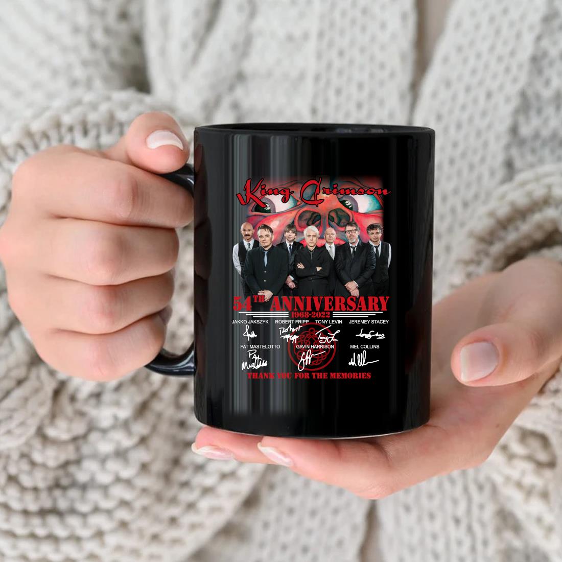 Official Oficial King Crimson 54th Anniversary 1968-2022 Thank You For The Memories Signatures Mug