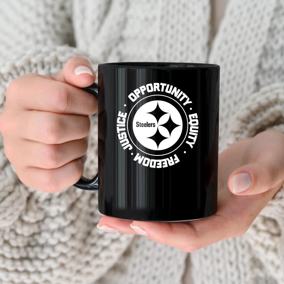 Official Opportunity Equity Freedom Justice Steelers Mug
