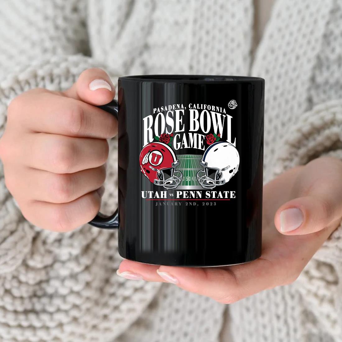 Official Penn State Nittany Lions Vs. Utah Utes 2023 Rose Bowl Matchup Old School Mug
