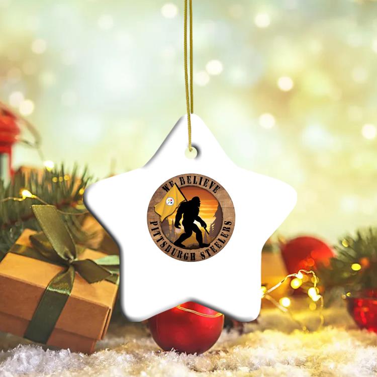 Pittsburgh Steelers Merry Christmas Circle Ornament