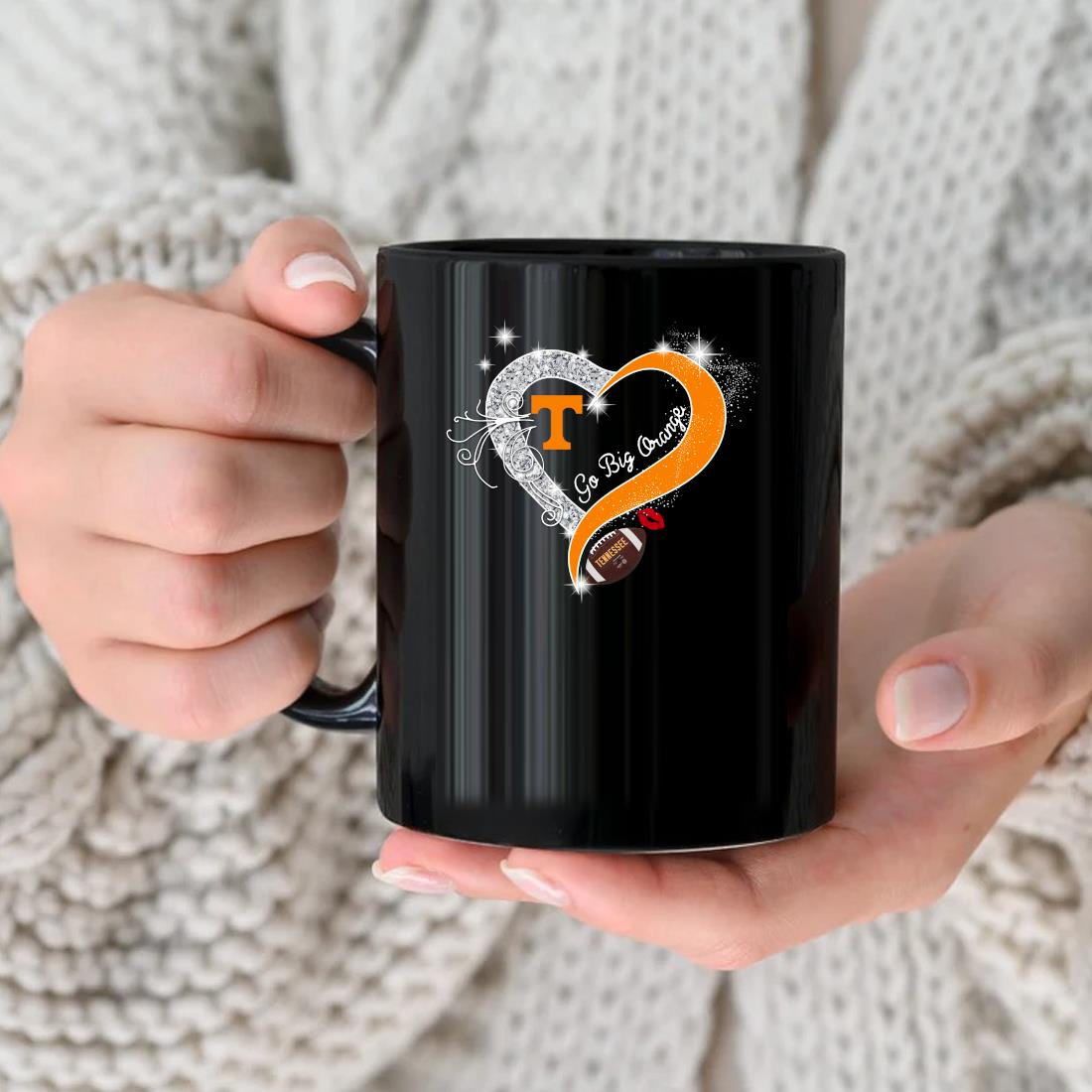 Official Tennessee Volunteers Go Big Orange Heart Mug
