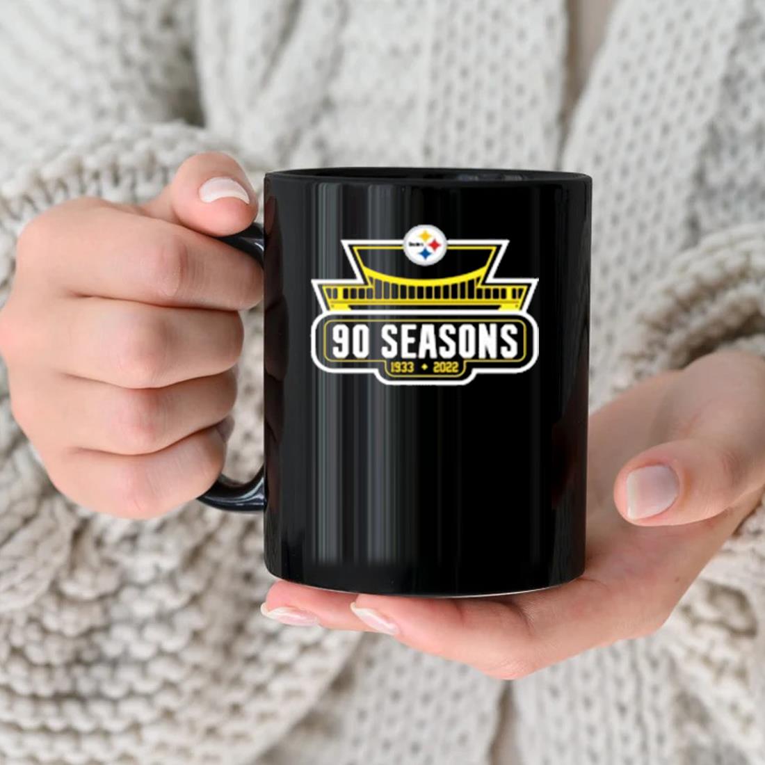 Pittsburgh Steelers 90th Season Logo 1933-2022 Mug